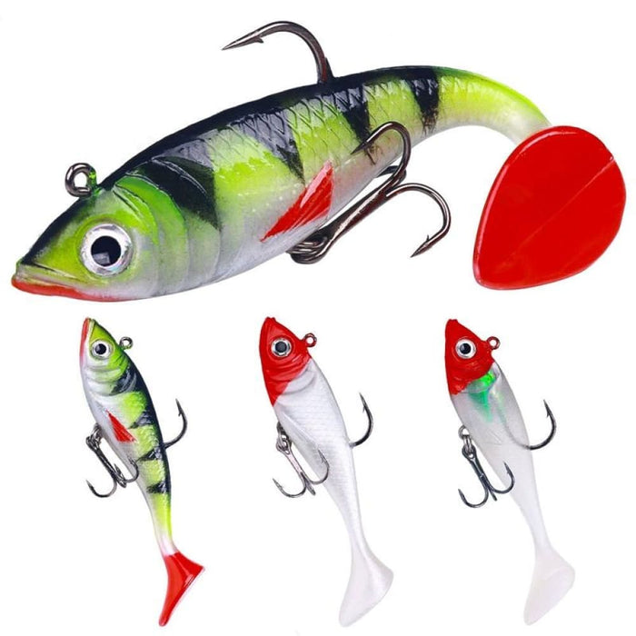 5 Piece Hengjia So071 t Tail Lead Fishing Lure Soft Bait