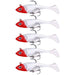 5 Piece Hengjia So071 t Tail Lead Fishing Lure Soft Bait