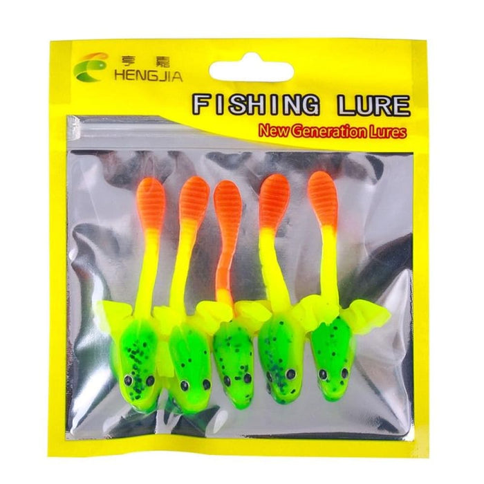 5 Piece Hengjia So176 Lua Toad Soft Bait Fishing Lures 7cm