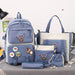 5 Piece Lightweight Girls Backpack Set