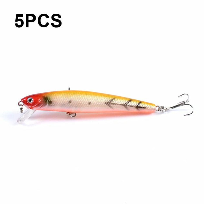 5 Piece Minnow Bionic Fake Bait 9.6cm/9.8g Plastic Floating