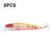 5 Piece Minnow Bionic Fake Bait 9.6cm/9.8g Plastic Floating