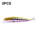 5 Piece Minnow Bionic Fake Bait 9.6cm/9.8g Plastic Floating