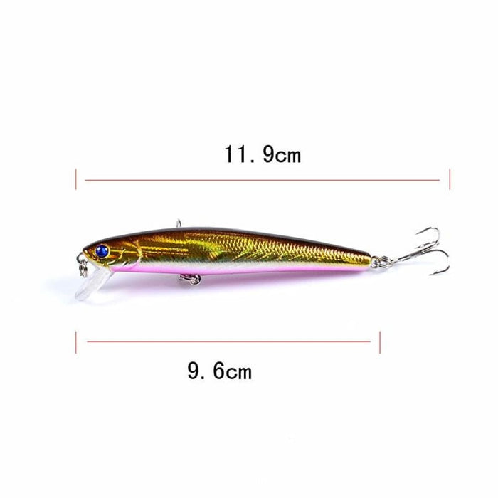 5 Piece Minnow Bionic Fake Bait 9.6cm/9.8g Plastic Floating