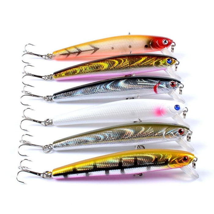 5 Piece Minnow Bionic Fake Bait 9.6cm/9.8g Plastic Floating