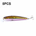 5 Piece Minnow Bionic Fake Bait 9.6cm/9.8g Plastic Floating