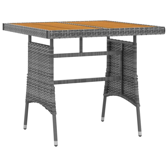 5 Piece Outdoor Dining Set Poly Rattan Grey Toxbbkp