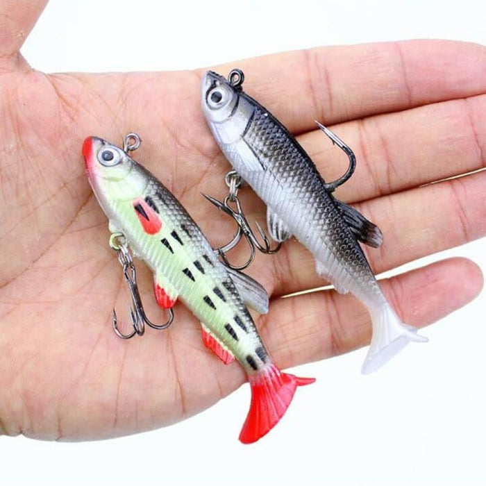 5 Piece Road Sub Bait Lead Fish With Single And Triple Hook