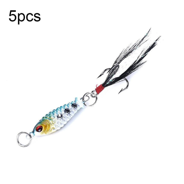 5 Piece Small Iron Plate Freshwater Bait 2.5cm 4g