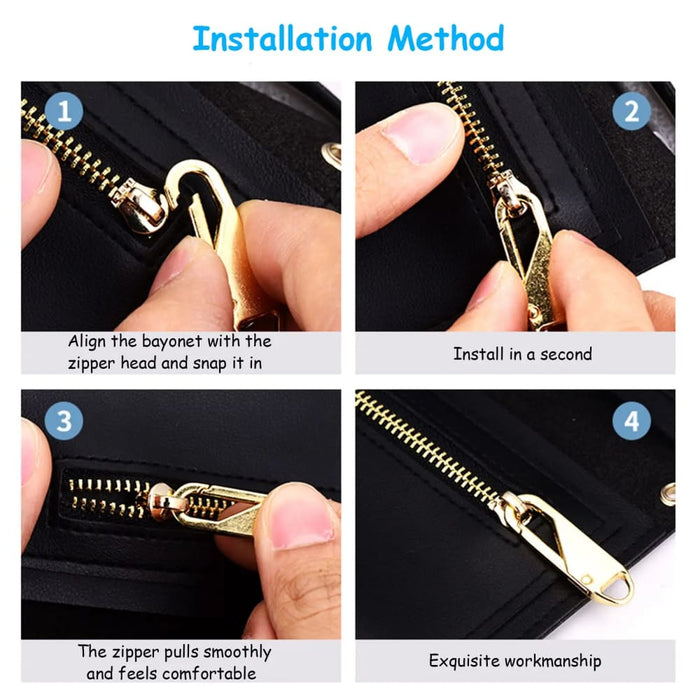 5 Piece Universal Zipper Repair Kit With Metal Slider