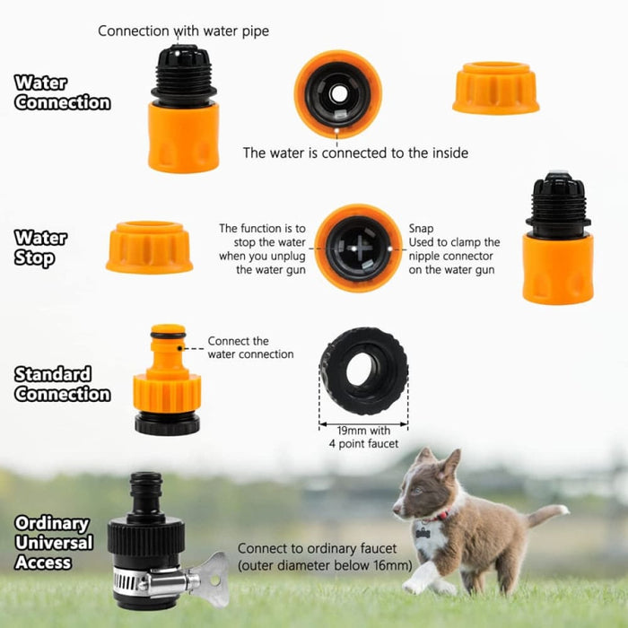 5 Pieces Pet Bathing Tool Set Include Hose Spray Nozzle