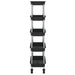 5-tier Kitchen Trolley Black 40x22x116 Cm Iron And Abs