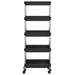 5-tier Kitchen Trolley Black 40x22x116 Cm Iron And Abs