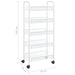 5-tier Kitchen Trolley White 46x26x105 Cm Iron Ttltxk