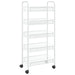 5-tier Kitchen Trolley White 46x26x105 Cm Iron Ttltxk