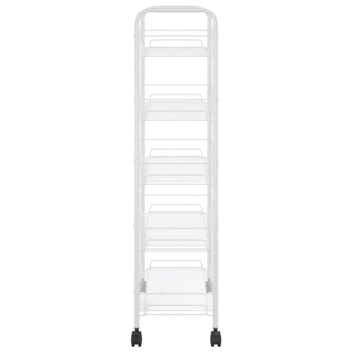 5-tier Kitchen Trolley White 46x26x105 Cm Iron Ttltxk