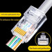 50 Cat6 Rj45 Connectors Unshielded Network Cable Crystal