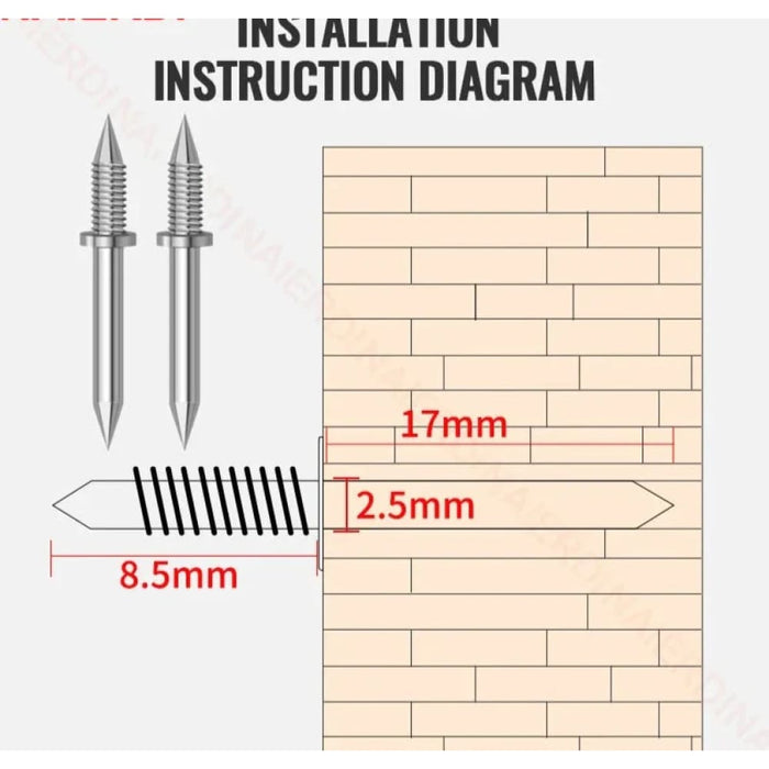 50 Double Headed Invisible Nails With Sleeve Tool