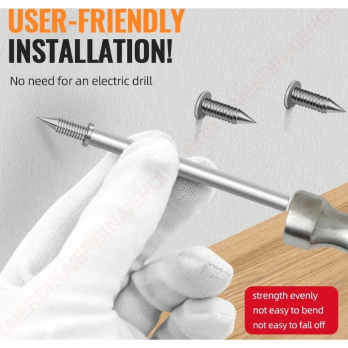 50 Double Headed Invisible Nails With Sleeve Tool