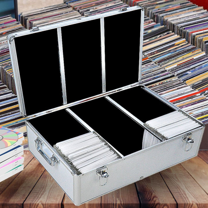 500 Discs Aluminium Cd Dvd Cases Bluray Lock Storage Box