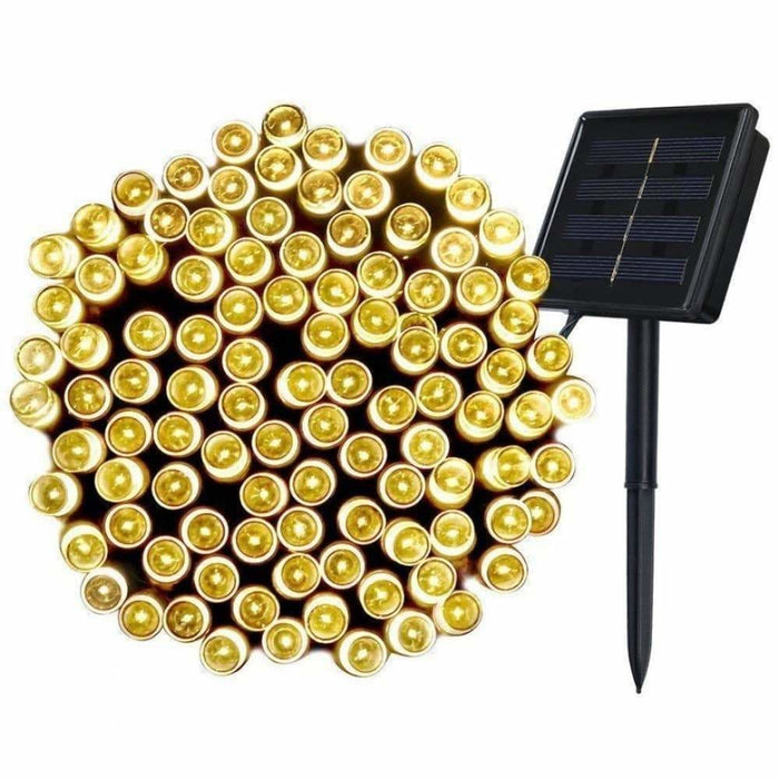 500 Led Solar Powered Fairy Lights Warm White 8 Modes 39.9m