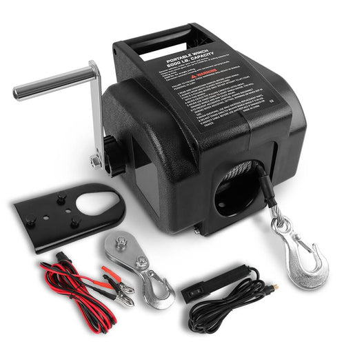 5000lbs Electric Boat Winch 12v Portable Detachable Marine