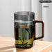 500ml Glass Coffee Mug With Wooden Handle