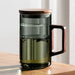 500ml Glass Coffee Mug With Wooden Handle