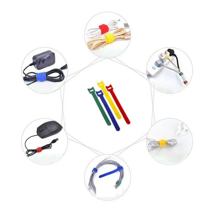 50/100 Pcs Nylon Coloured Detachable Reusable Cable Wire Tie