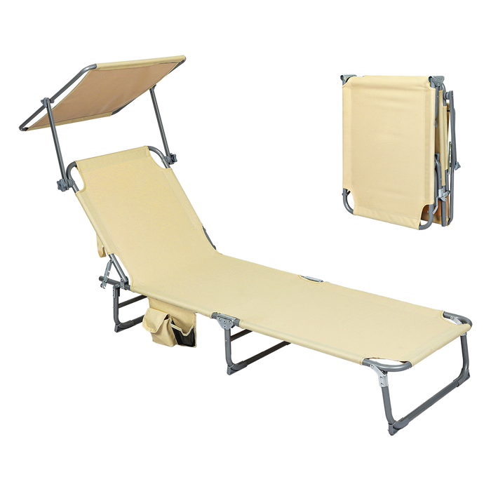 Goslash Picks Foldable Lounge Chairs With Canopy Khaki