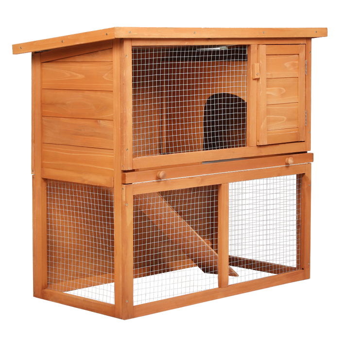 Goslash Picks Rabbit Hutch - Brown 90Cm X 45Cm X 80Cm