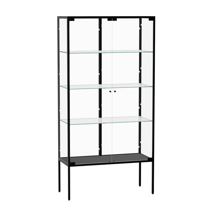 Glass Display Cabinet Steel 4 Tier 160Cm