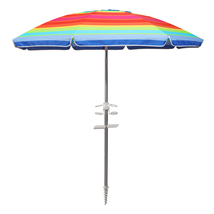 2M Outdoor Beach Umbrellas Sand Colorful