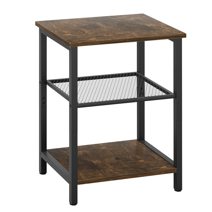 Goslash Picks 3-Tier Side Table - Brown And Black L 40Cmx40Cmx54Cm