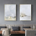 50cmx70cm Abstract Golden White 3 Sets Gold Frame Canvas