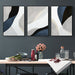 50cmx70cm Abstract Navy Blue 3 Sets Black Frame Canvas Wall