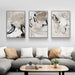 50cmx70cm Modern Abstract Beige 3 Sets Black Frame Canvas