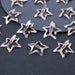 50pcs Y2k Silver Star Hair Clips For Girls Filigree Metal