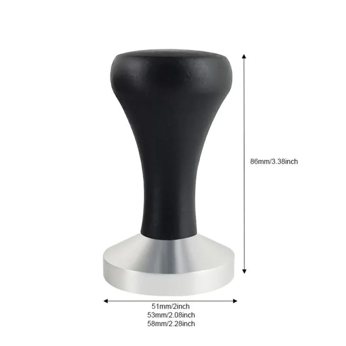 51 53 58mm Espresso Tamper With Black Wood Handle