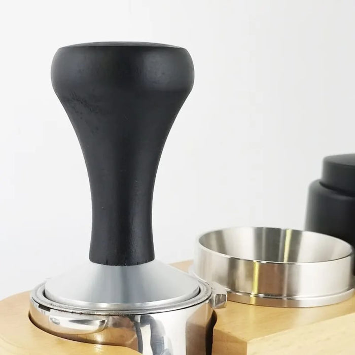 51 53 58mm Espresso Tamper With Black Wood Handle