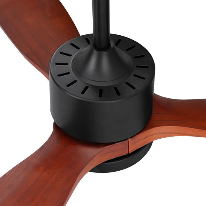 52’’ Ceiling Fan Led Light Remote Control Wooden Blades