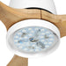 52’’ Ceiling Fan Led Light Remote Control Wooden Blades