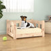 Dog Bed 55.5x45.5x28 Cm Solid Wood Pine Nttxpo