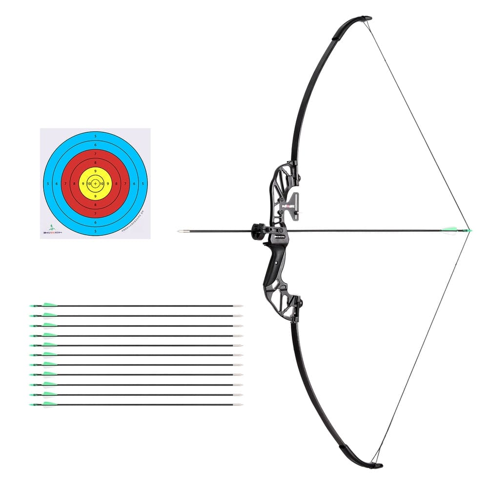 55lbs Bow Arrow Set Recurve Takedown Archery Hunting