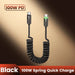 5a Fast Charge Usb c Spring Car Charger Cable For Iphone 15