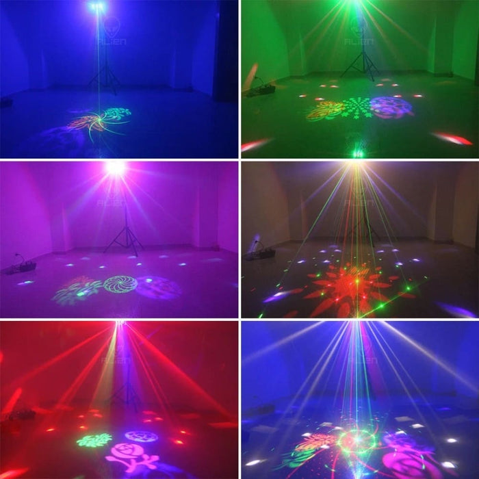 5in1 Dj Disco Led Dyeing Patterns Strobe Laser Mix Stage