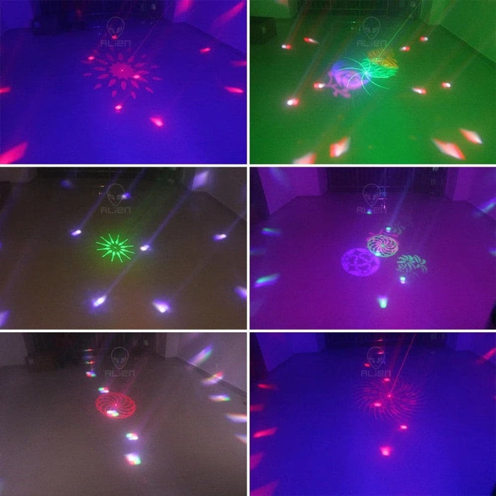 5in1 Dj Disco Led Dyeing Patterns Strobe Laser Mix Stage