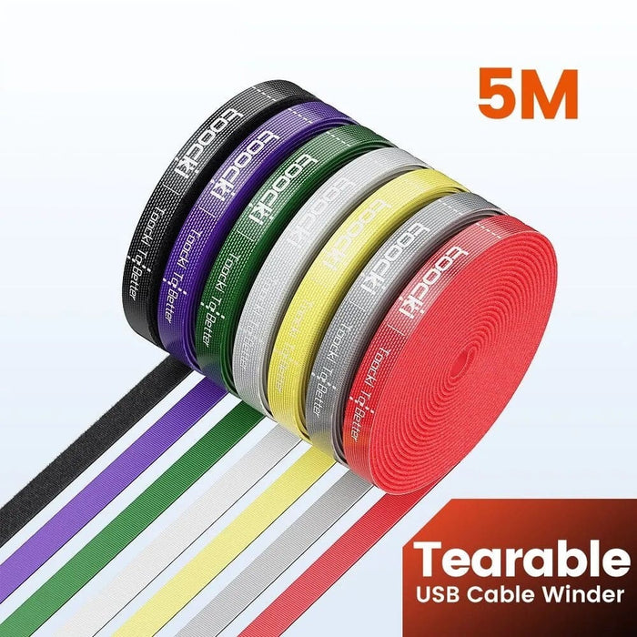 5m Tearable Wire Cord Cable Organizer Phone Accessories