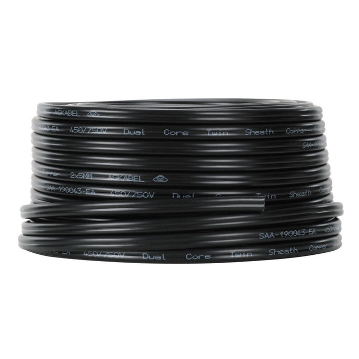 Goslash Picks 5mm 30m Twin Core Wire Electrical Cable