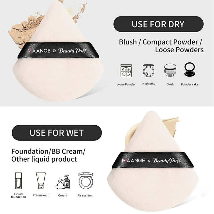 5pc Makeup Brush And Puff Set For Eyes Face